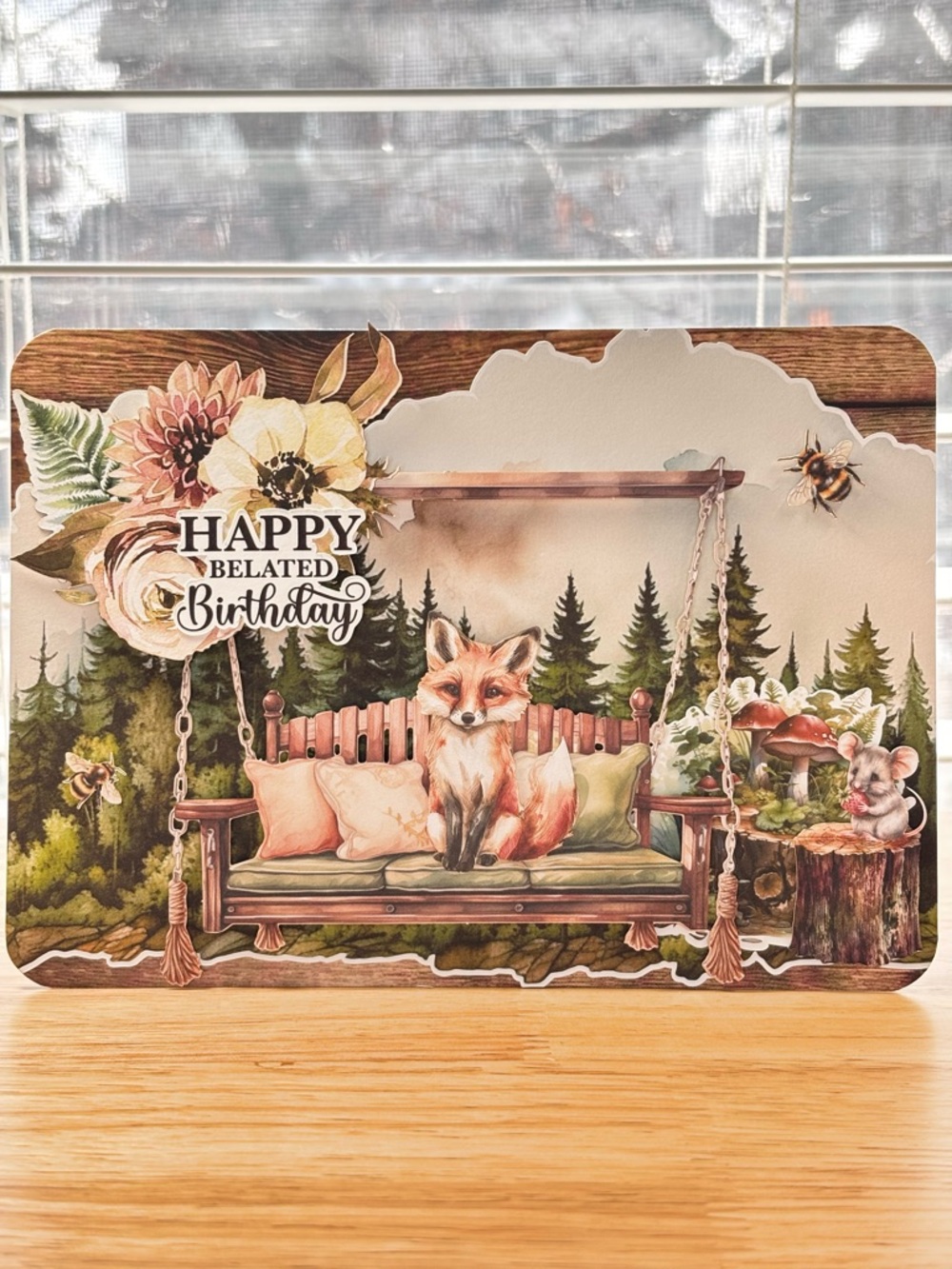 Handmade Belated Birthday Greeting Card